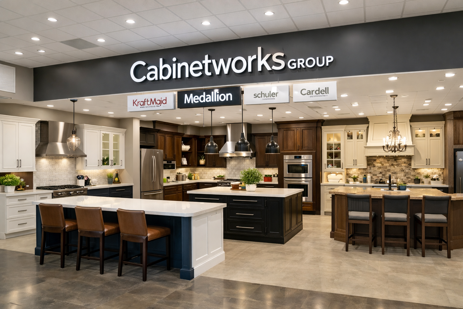 Cabinet showroom for dealer partners